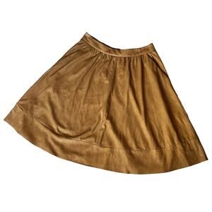 Search For Sanity Size 6 Faux Leather Tan Skater Skirt NEW